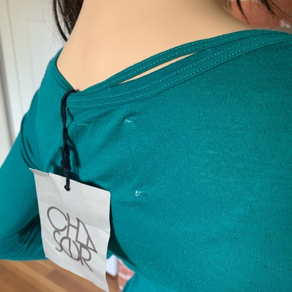 Chaser cut out high low long sleeve t shirt XS - Picture 6 of 12